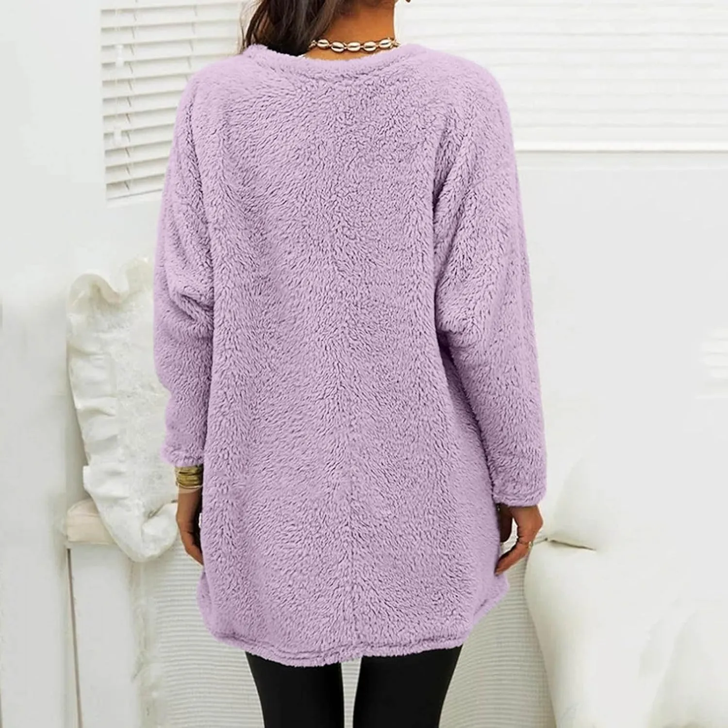 Sweatshirts for Women comfort hoodie for anxiety Long Sleeve Winter Shirts Round Neck Casual Warm Cute Long Tops
