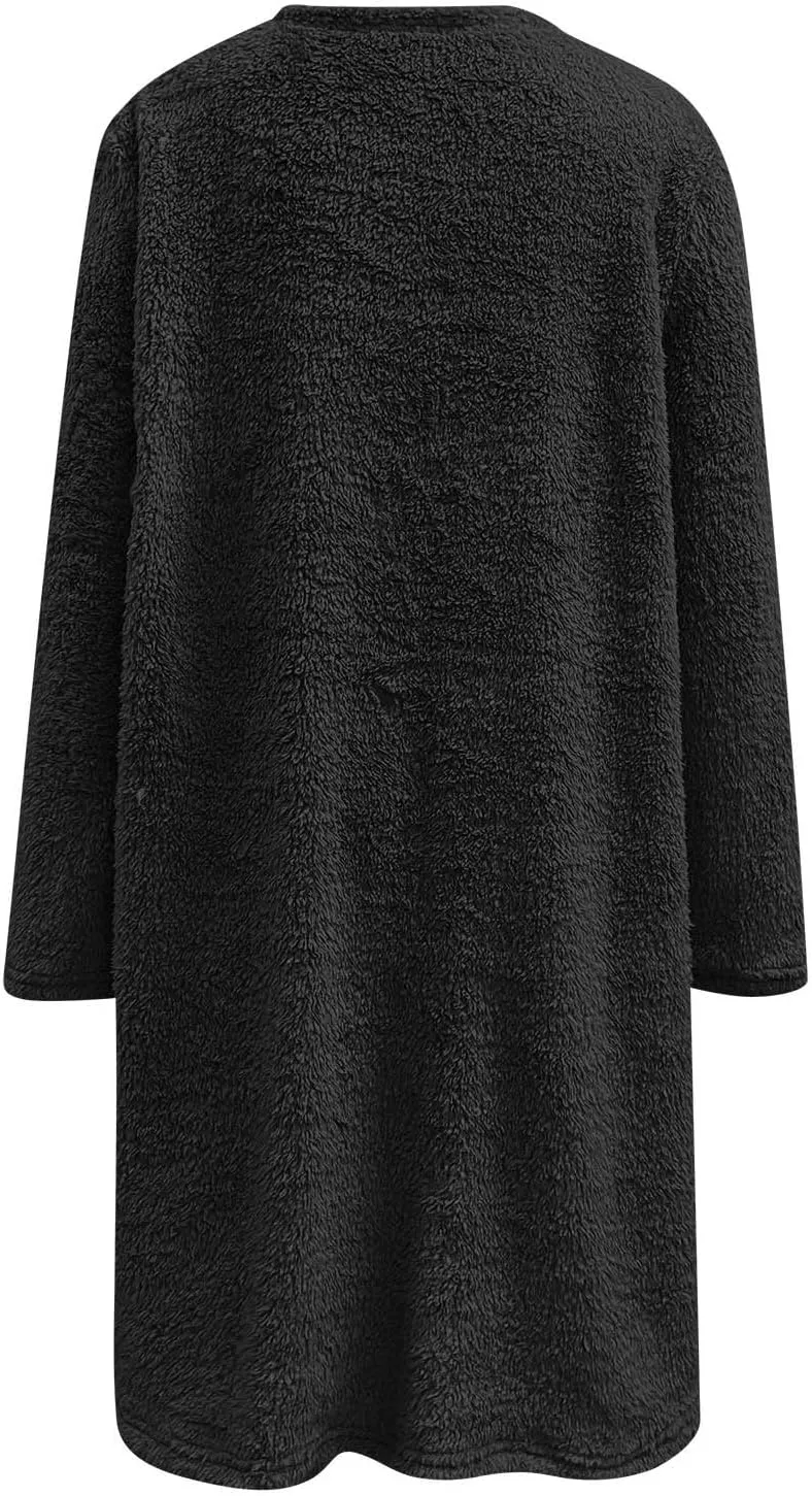 Sweatshirts for Women comfort hoodie for anxiety Long Sleeve Winter Shirts Round Neck Casual Warm Cute Long Tops