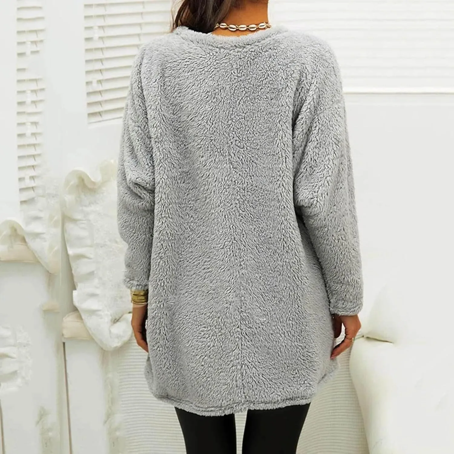 Sweatshirts for Women comfort hoodie for anxiety Long Sleeve Winter Shirts Round Neck Casual Warm Cute Long Tops