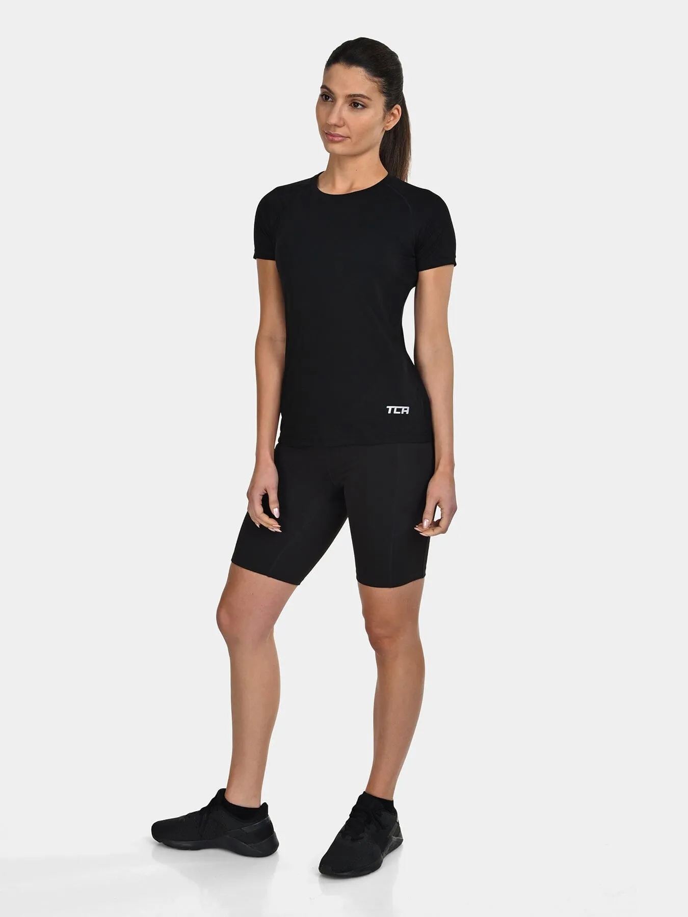 TCA Women's Lightweight Short Sleeve Shirt  Breathable Athletic Running T-Shirt for Yoga, Running, Gym, Training, and Fitness