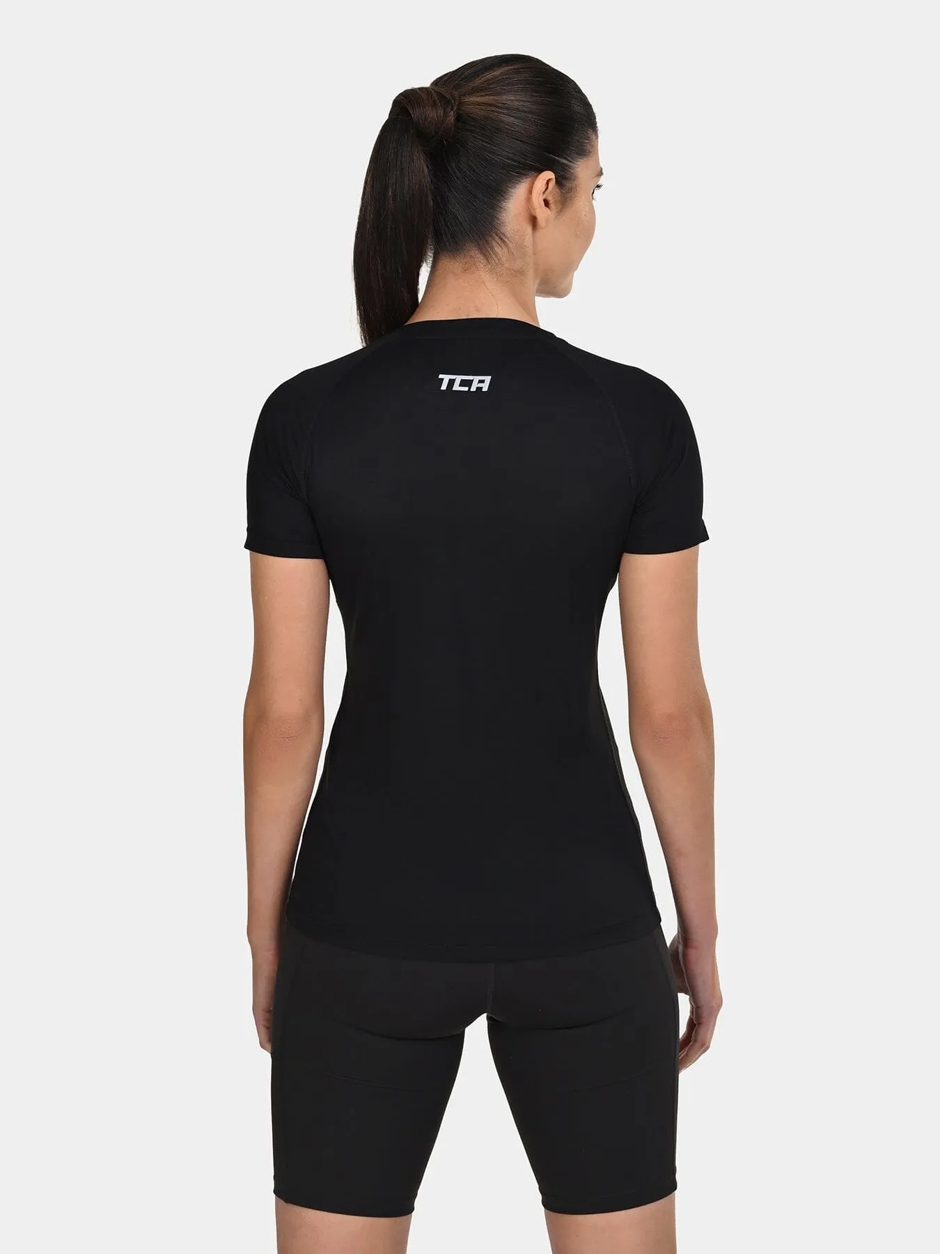 TCA Women's Lightweight Short Sleeve Shirt  Breathable Athletic Running T-Shirt for Yoga, Running, Gym, Training, and Fitness