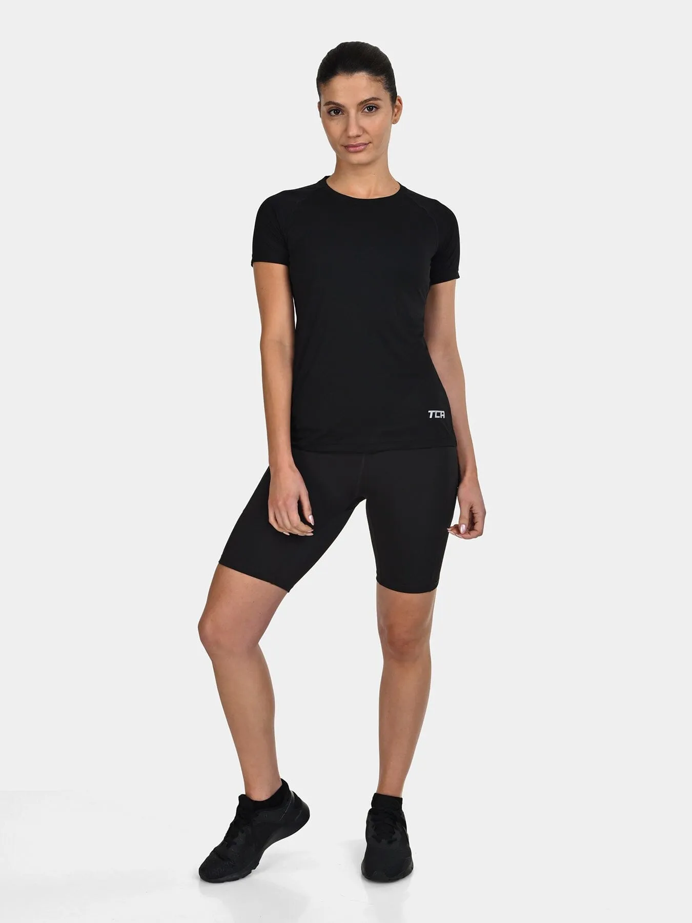 TCA Women's Lightweight Short Sleeve Shirt  Breathable Athletic Running T-Shirt for Yoga, Running, Gym, Training, and Fitness