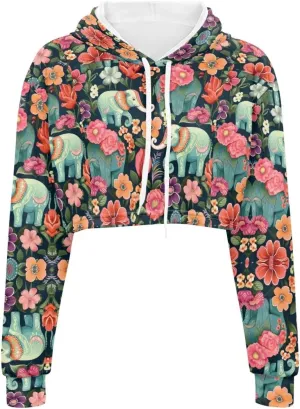 TODIYADDU Fashion Womens Hooded Pullover Sweatshirts Crop Drawstring Hoodie Athletic Wear Oversized Crop Tops for Teen Girls