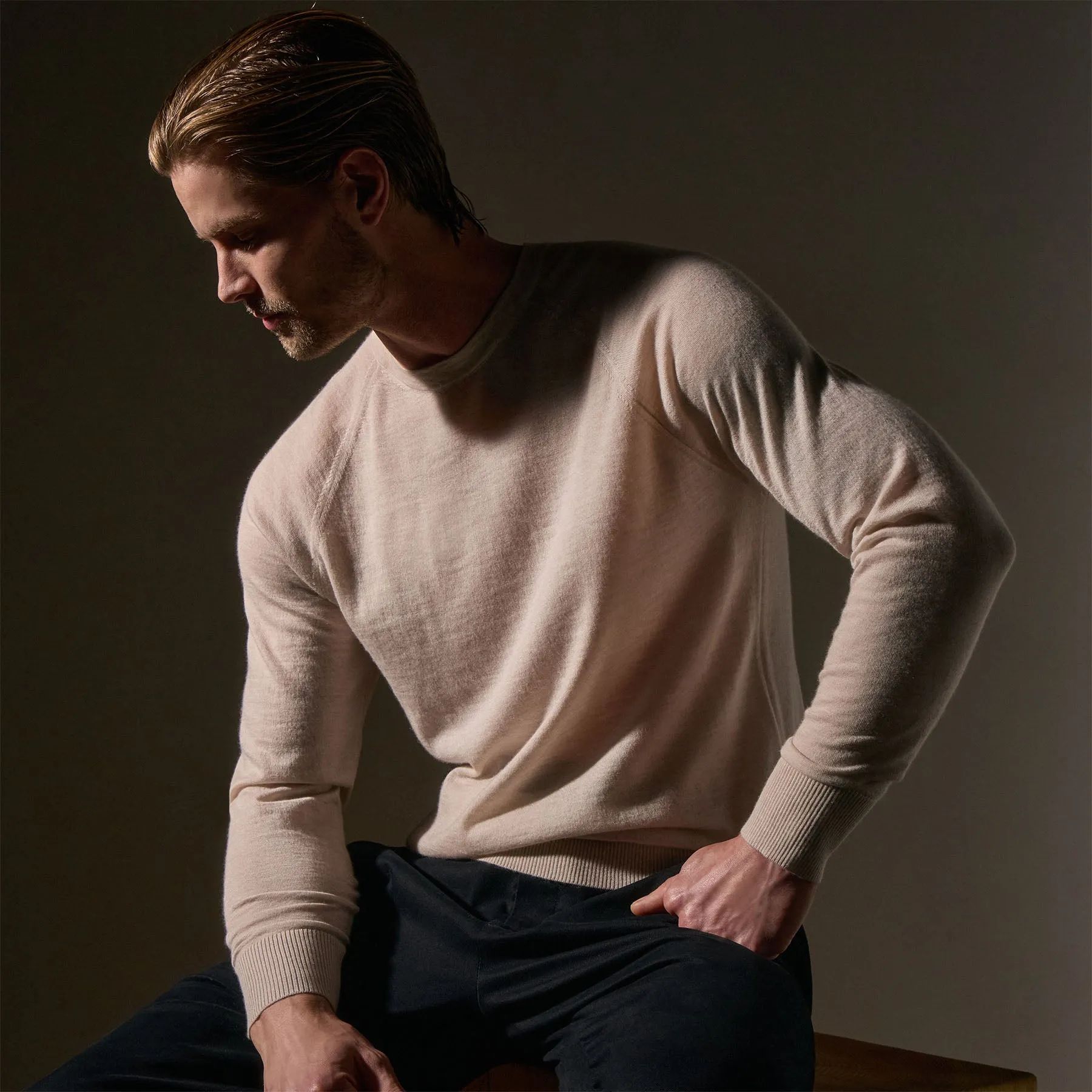 Ultrafine Cashmere Crew - Balsa