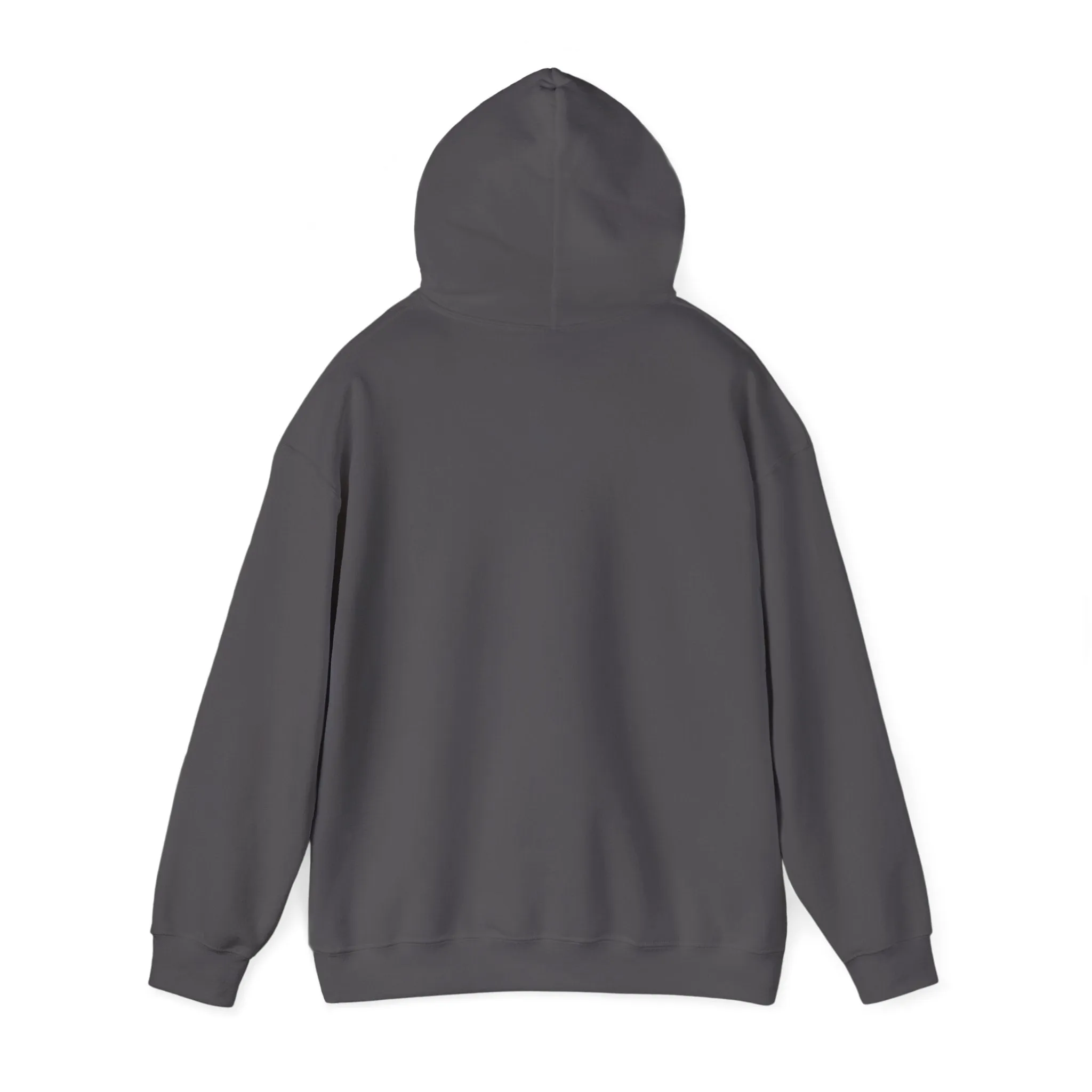 Unisex Heavy Blend™ Hooded Sweatshirt Basic Charcoal, Grey colors. Inside message of strength