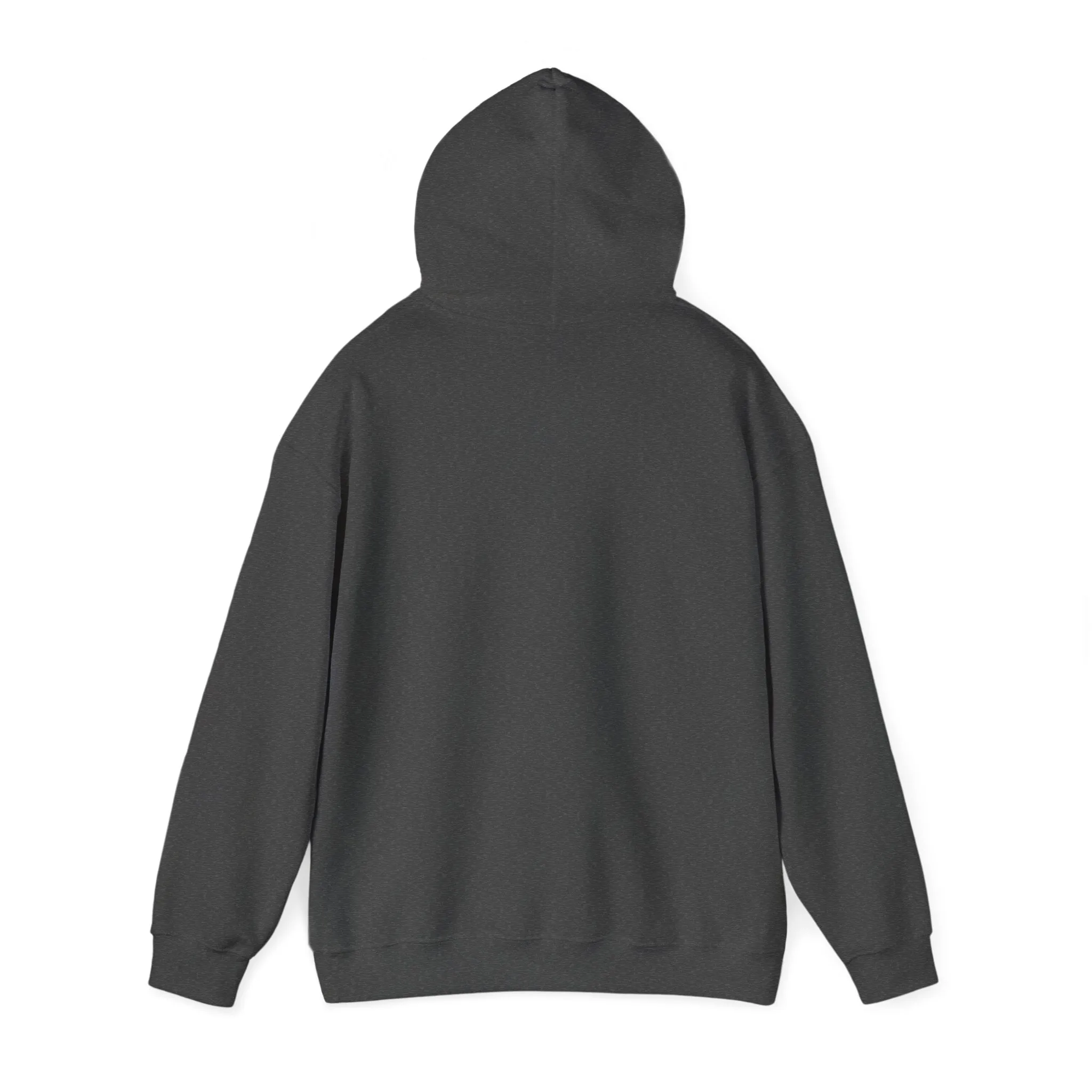 Unisex Heavy Blend™ Hooded Sweatshirt Basic Charcoal, Grey colors. Inside message of strength