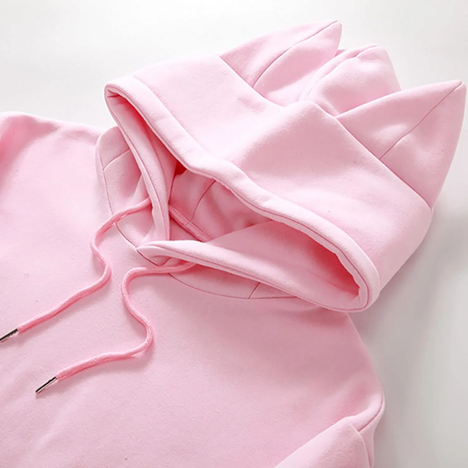 Unisex Hoodies Cat Ear Hooded Sweater Coats Long Sleeve Hoodies Sweatshirt Blouse Pullover Outwear for Women Men