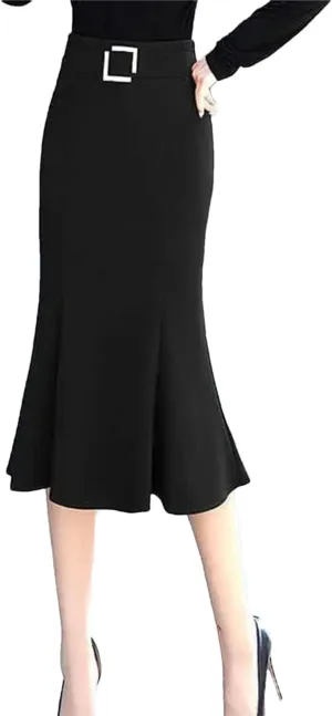Vintage Pleated Elegant Slim Midi Dress Casual Patchwork Solid Color High Waist Skirt