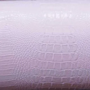 White Crocodile Vinyl Fabric