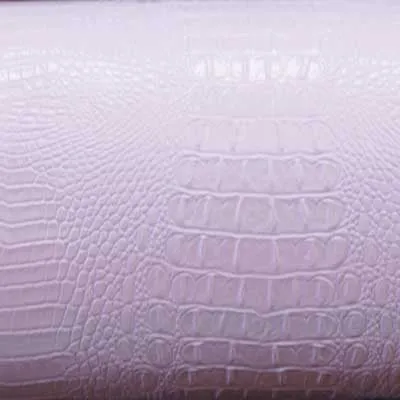 White Crocodile Vinyl Fabric