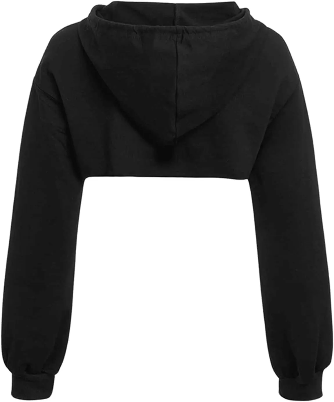 Women Super Cropped Hoodies Cut Out Crop Top Long Sleeve Active Sweatshirt Aesthetic Punk Hip Hop Sexy Rave Clothes