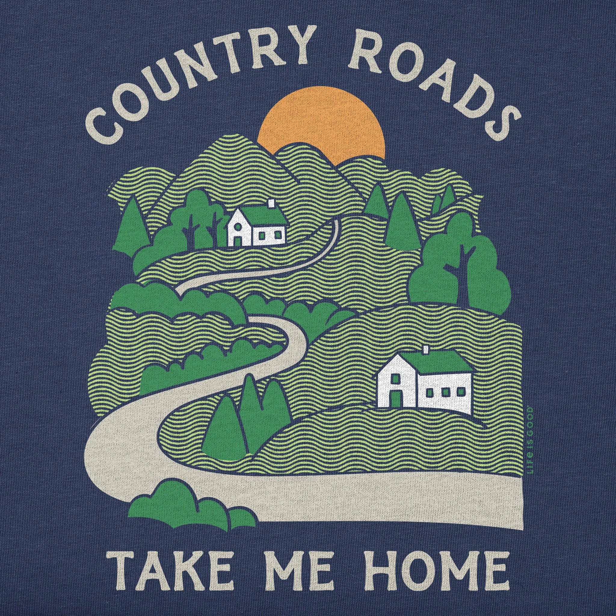 Women's Country Roads Take Me Home Short Sleeve Crusher Tee