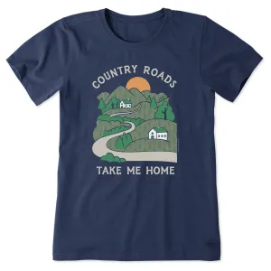 Women's Country Roads Take Me Home Short Sleeve Crusher Tee