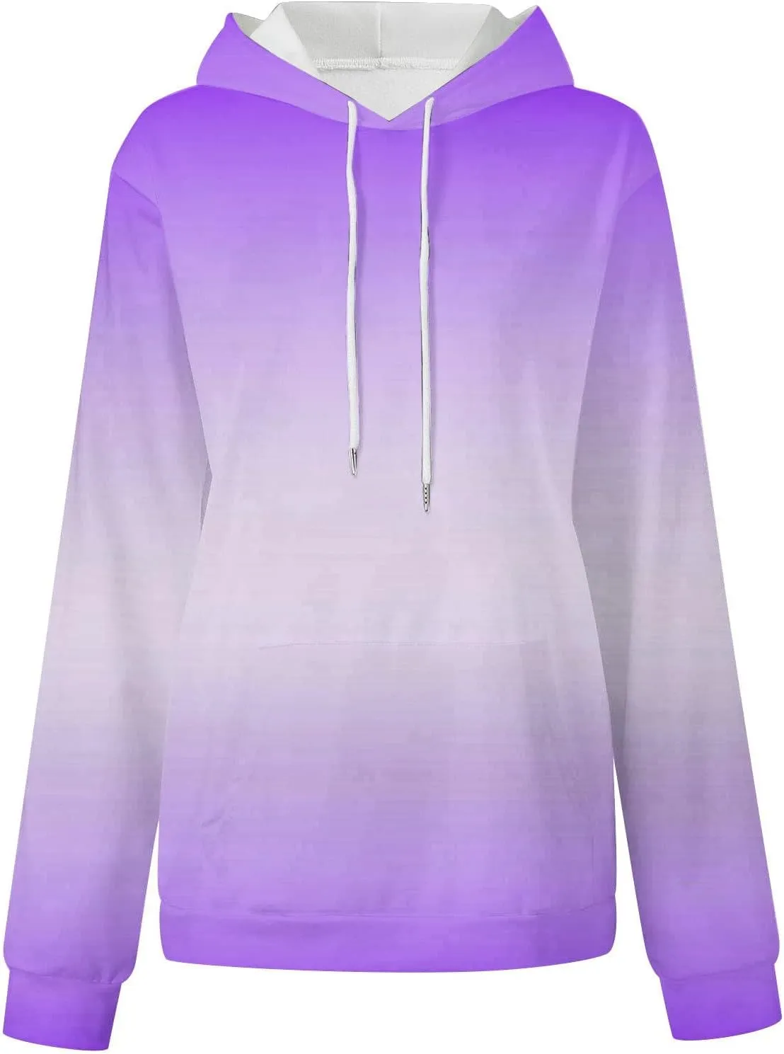 Womens Fall Fashion 2024 Trendy Oversized Hoodie Sweatshirts Gradient Color Casual Drawstring Hoodies Pullover