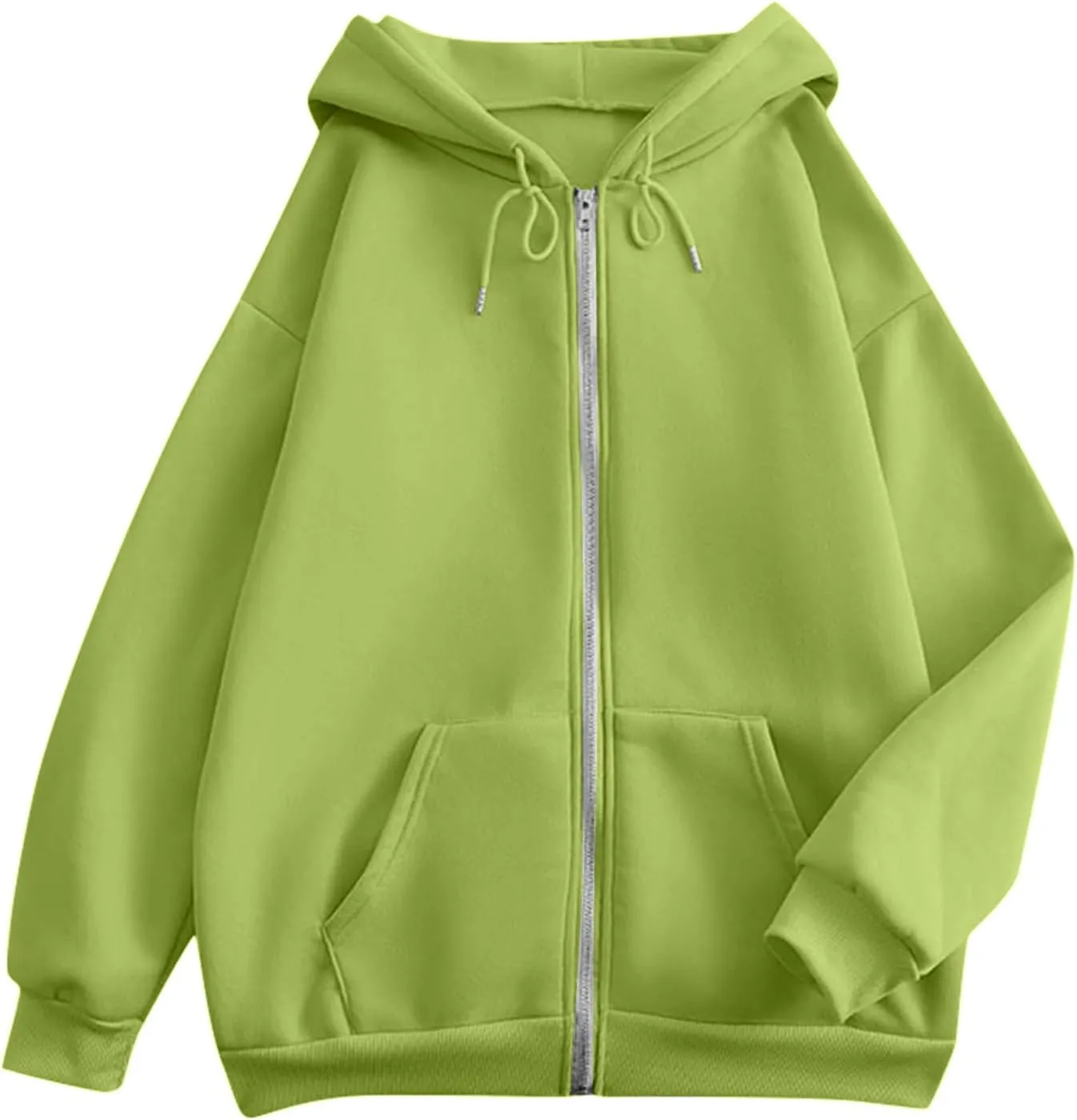 Womens Fashion Long Sleeve Zip Up Hoodies Jackets Casual Plain Fitted Fall Teen Girls Sweatshirt Coats