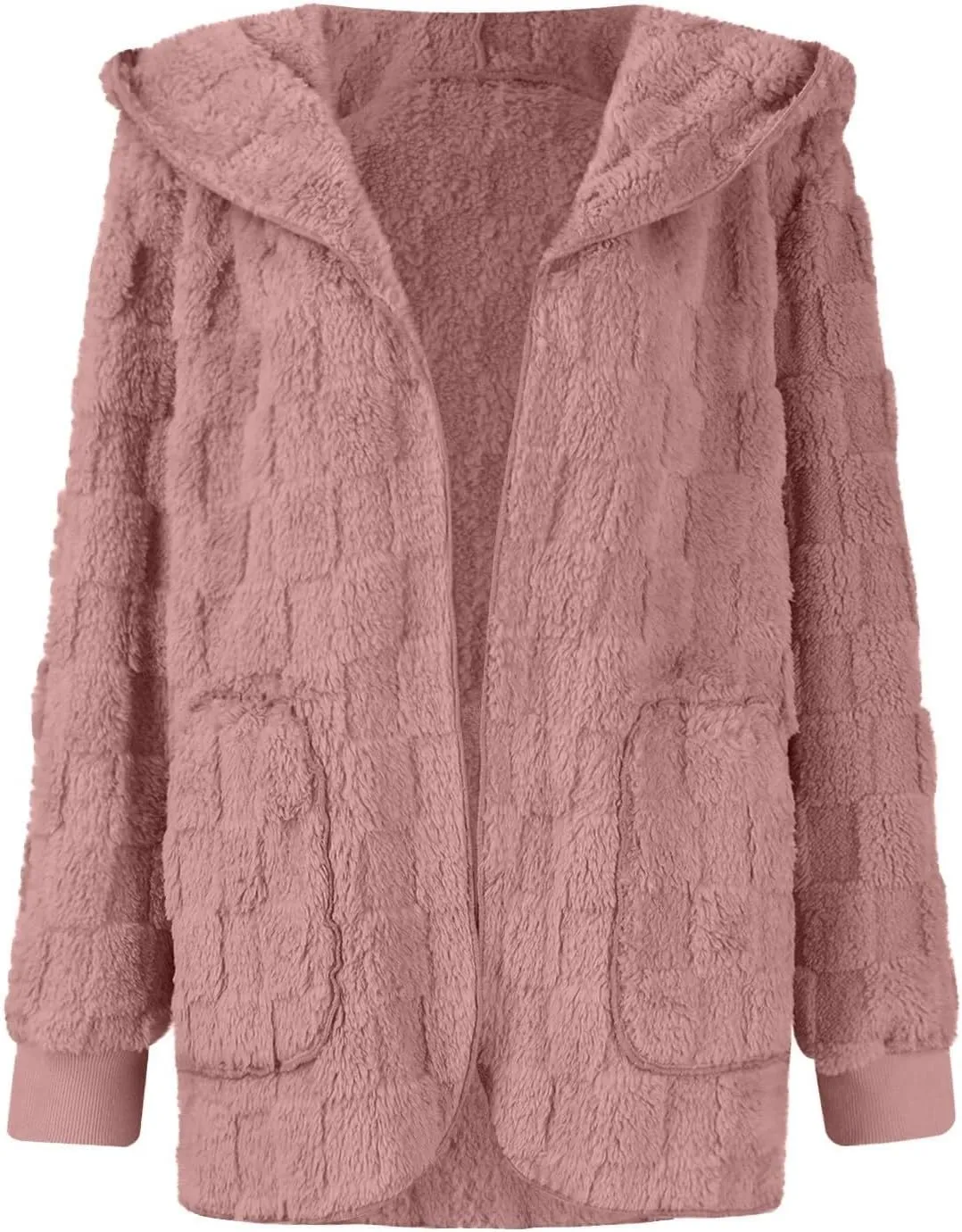 Womens Fleece Jacket Oversized Zip Up Sherpa Fuzzy Casual Coats Fall Winter Warm Outerwear 2024 Clothes with Pockets