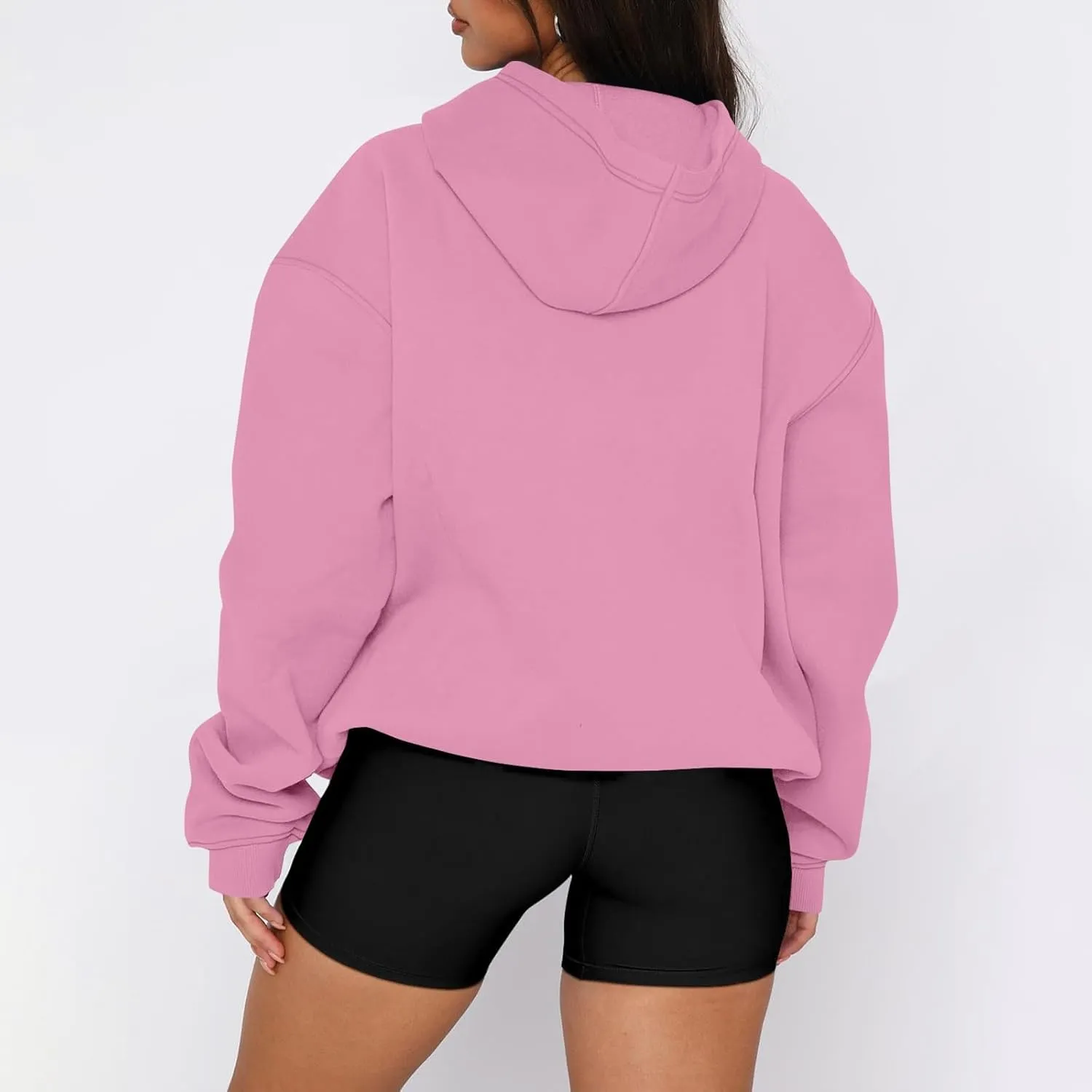 Womens Hoodies Pullover Fleece Lined Oversized Hooded Sweatshirts Teen Girls Sweaters Y2k Hoodie with Pockets