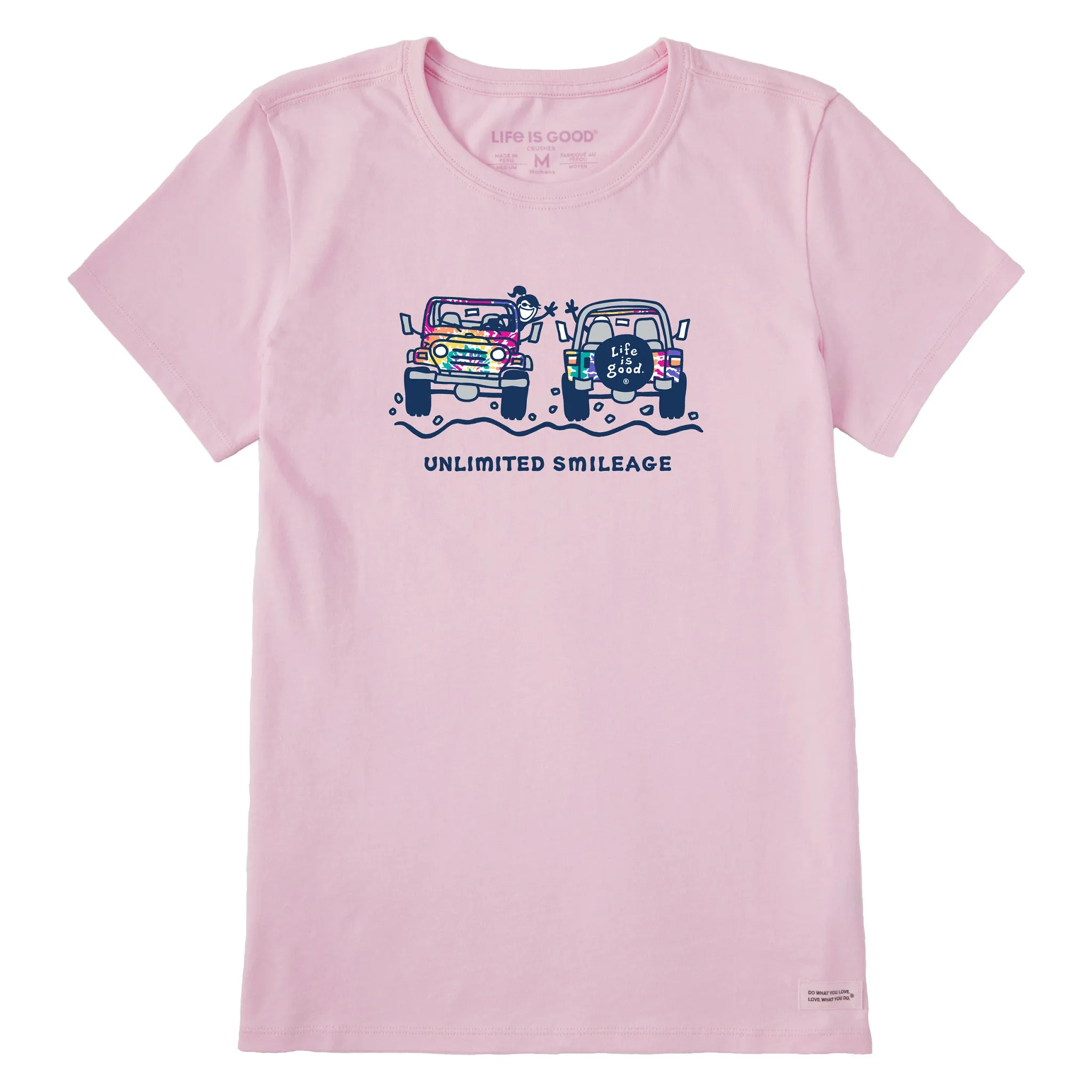 Women's Jackie Tie Dye Smileage Short Sleeve Crusher Tee