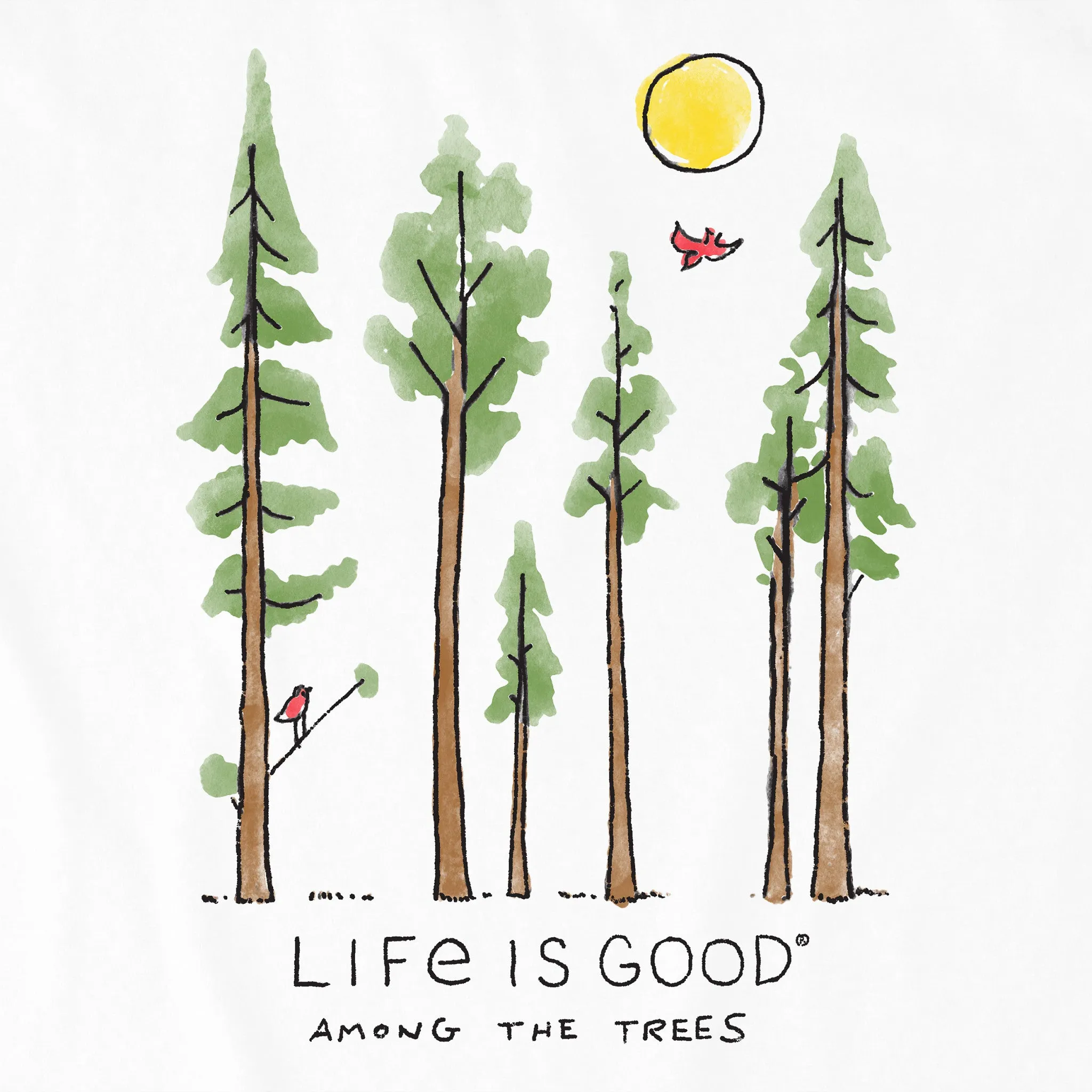 Women's Life is Good Among the Trees Short Sleeve Crusher Vee