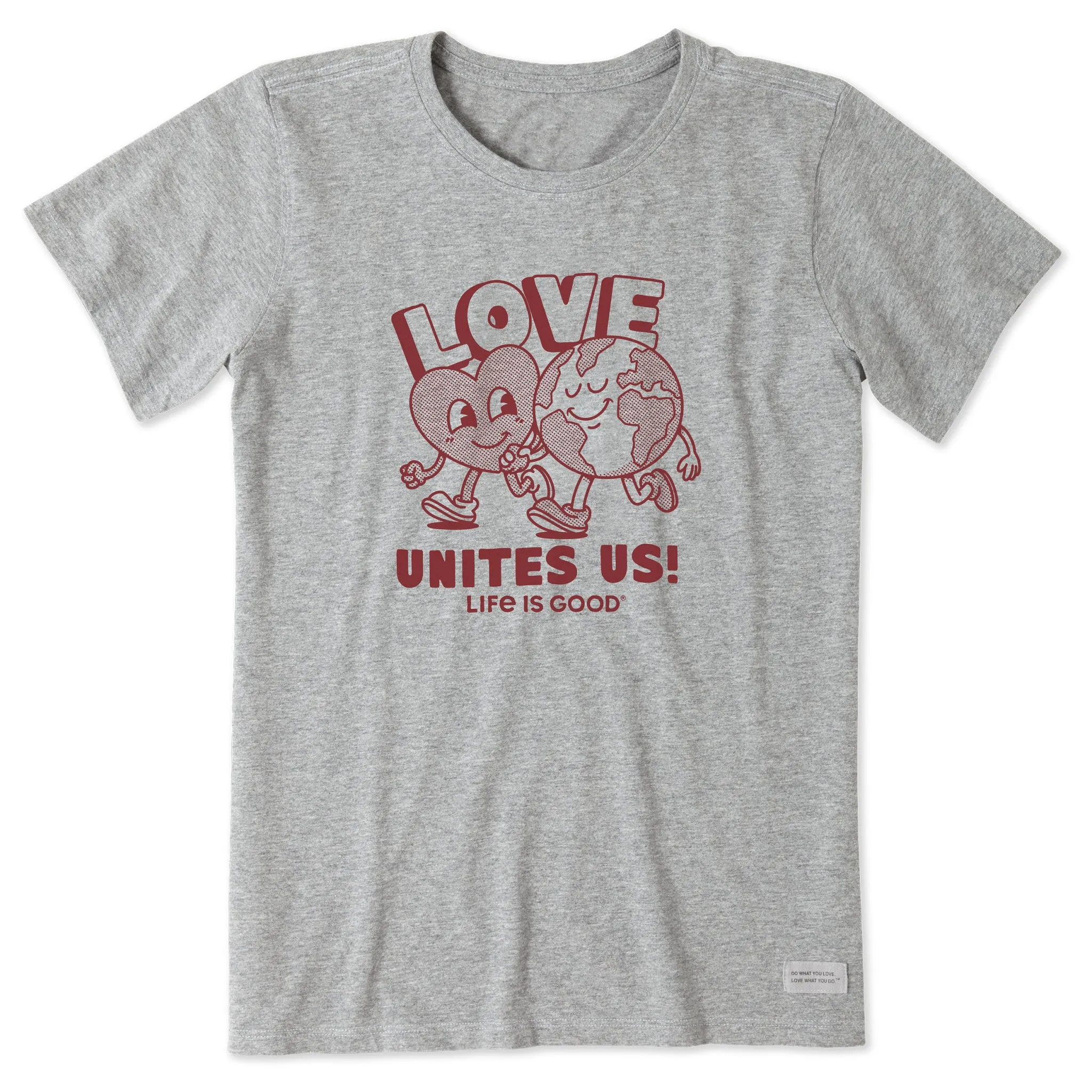 Women's Love Unites Us Globe Short Sleeve Crusher Tee