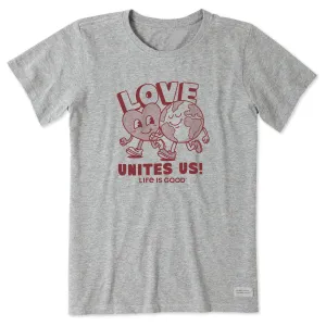 Women's Love Unites Us Globe Short Sleeve Crusher Tee