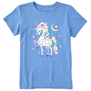 Women's One of a Kind Unicorn Short Sleeve Crusher Tee