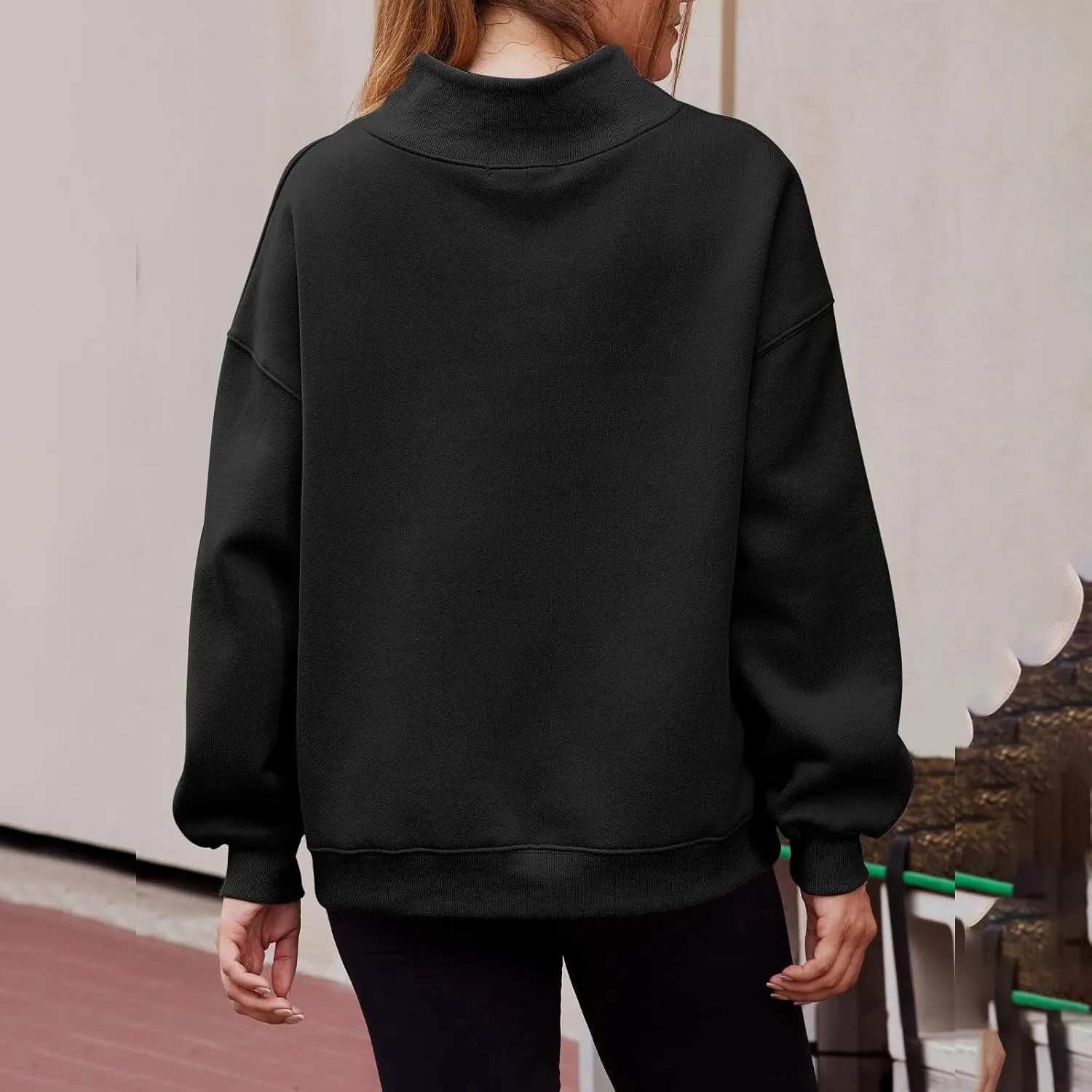 Womens Oversized Sweatshirts Turtleneck Pullover Long Sleeve Hoodies Tops Fall Outfits Cute Sweater Tops