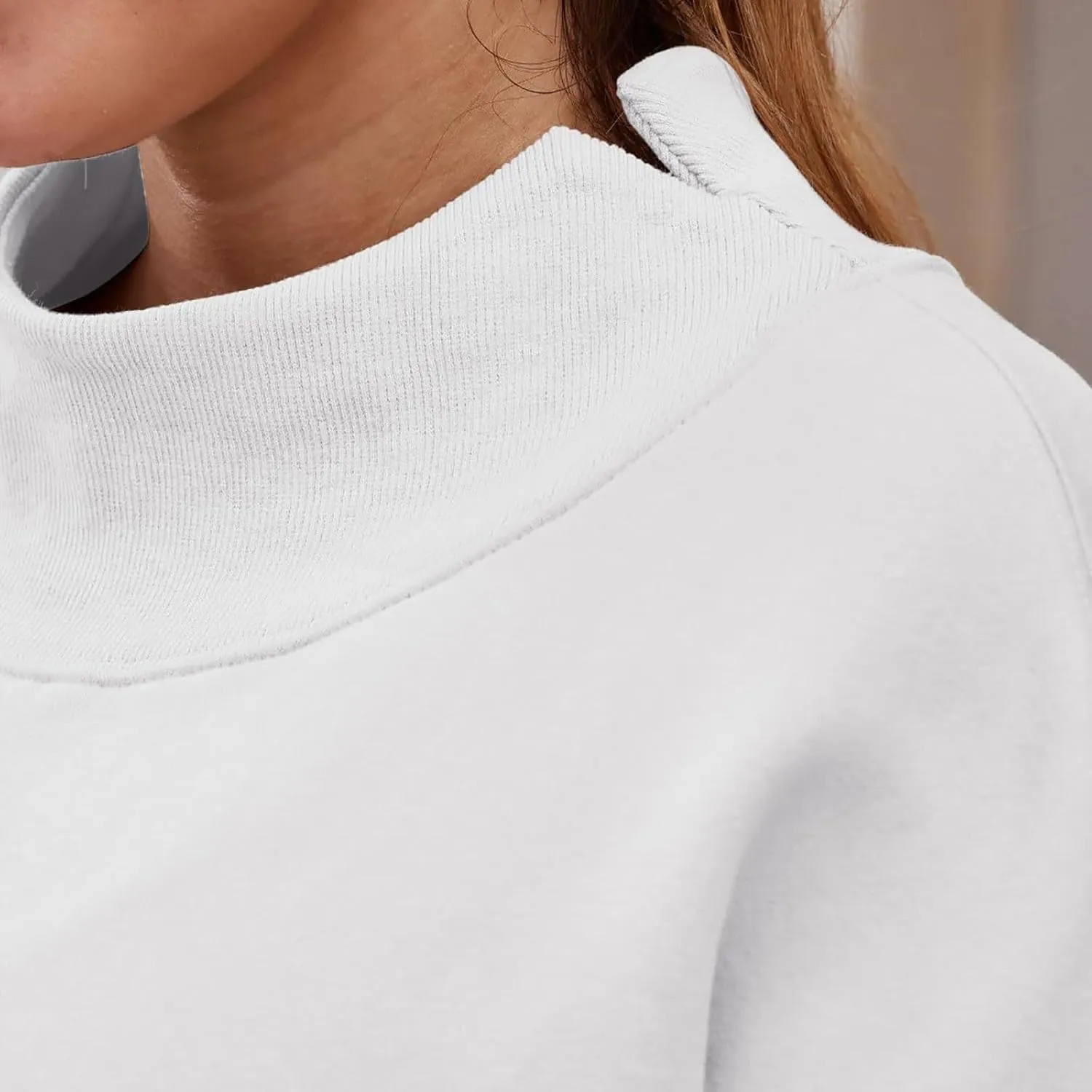 Womens Oversized Sweatshirts Turtleneck Pullover Long Sleeve Hoodies Tops Fall Outfits Cute Sweater Tops