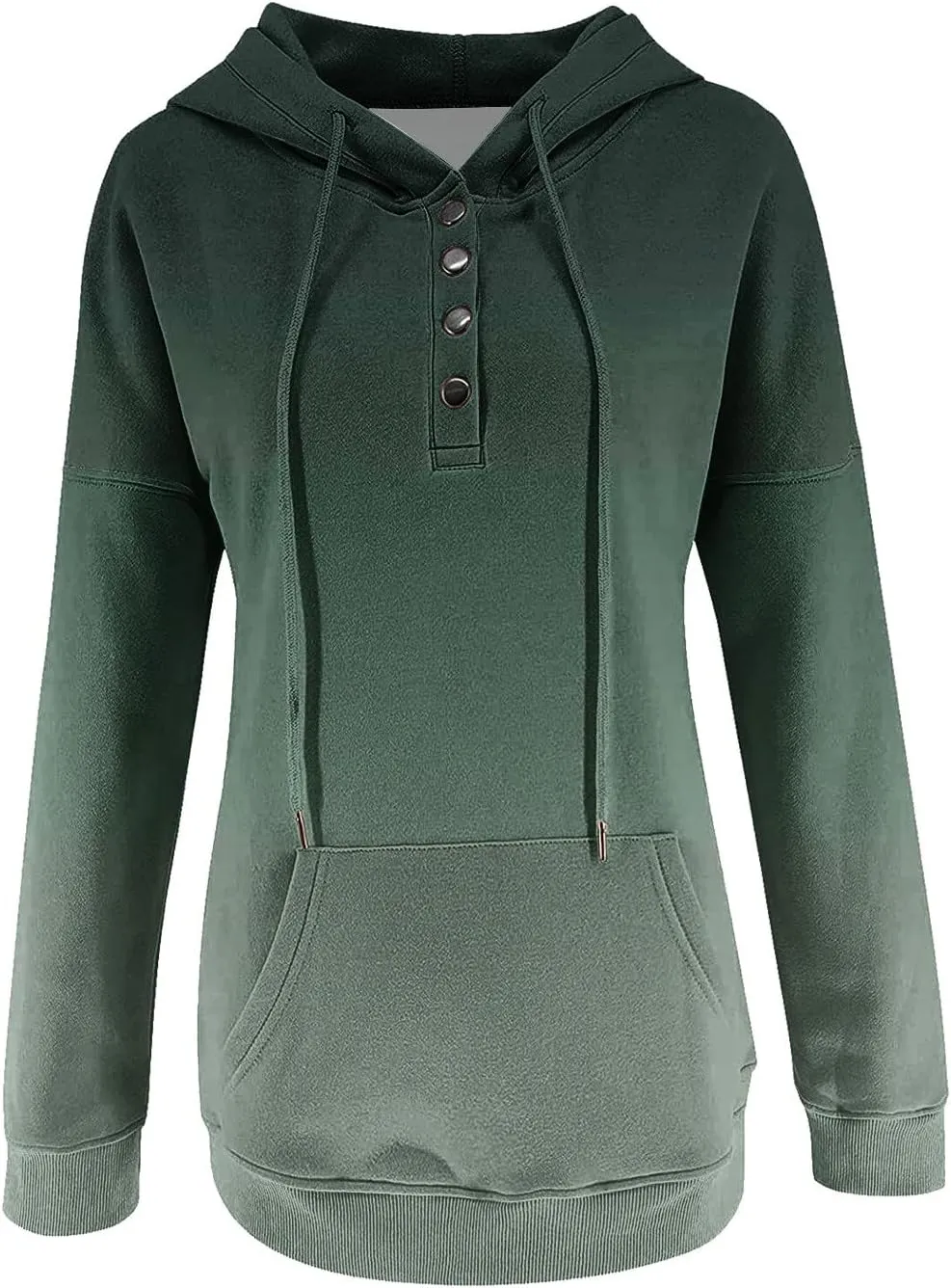Womens Sweatshirts Casual Gradient Hoodies Pullover Tops Drawstring Long Sleeve Sweatshirts Fall Clothes With Pocket
