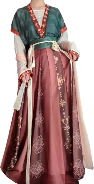Women's Traditional Hanfu Dress Two Tops Long Skirt Cosplay Costume