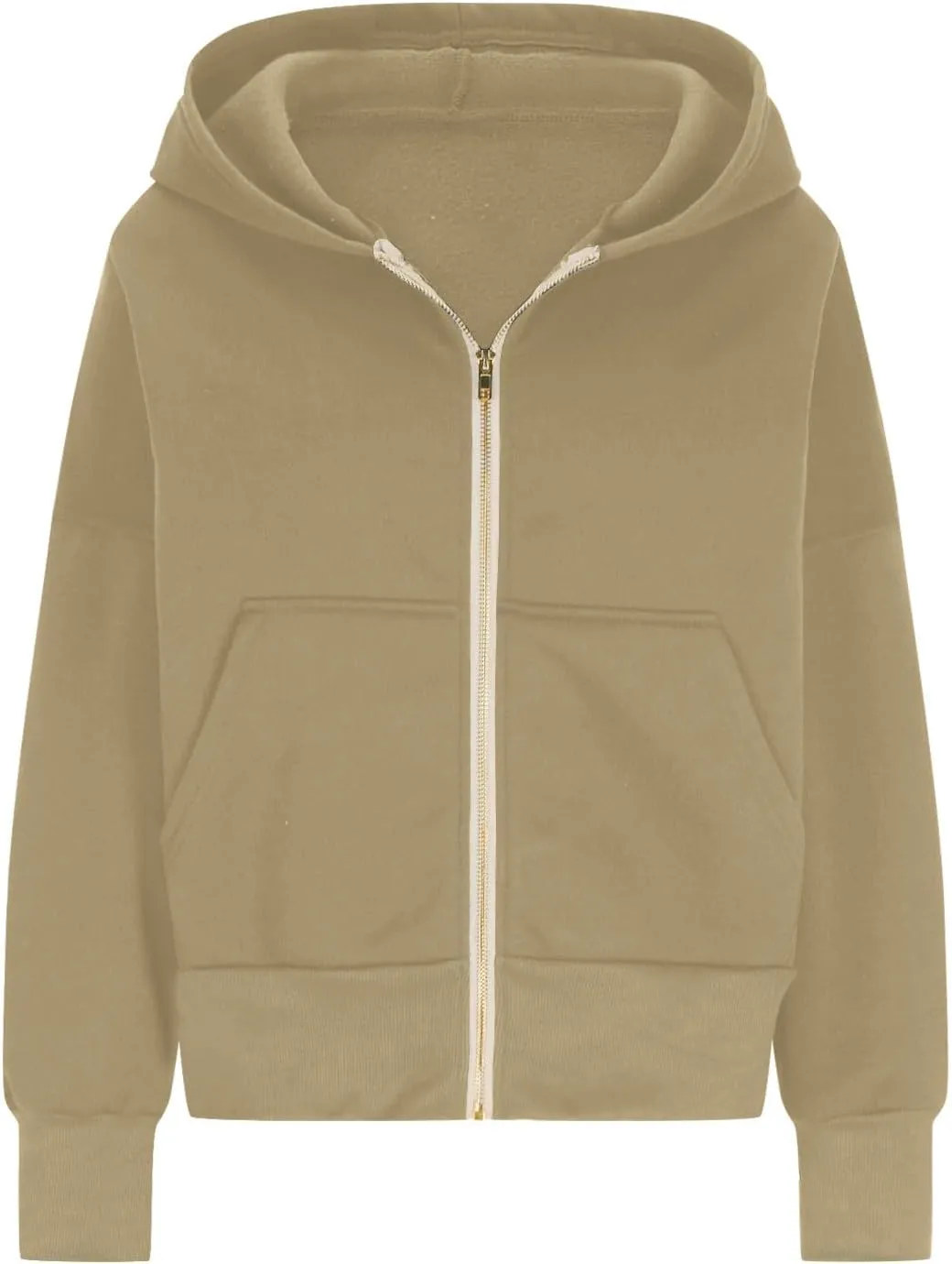 Women's Zip Up Hoodie 2024 Fall Fashion Oversized Sweatshirt Casual Long Sleeve Loose Athletic Jacket with Pockets