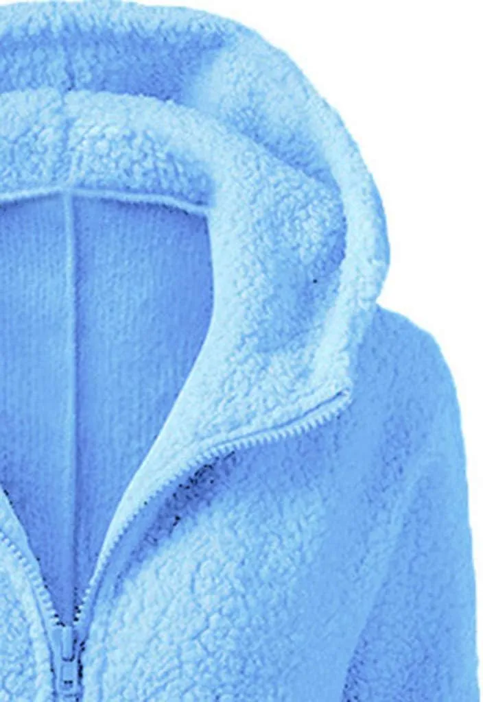 Womens Zip Up Hoodies 2024 Winter Lightweight Fleece Lined Coats Comfy Warm Plus Size Sherpa Jackets with Pockets