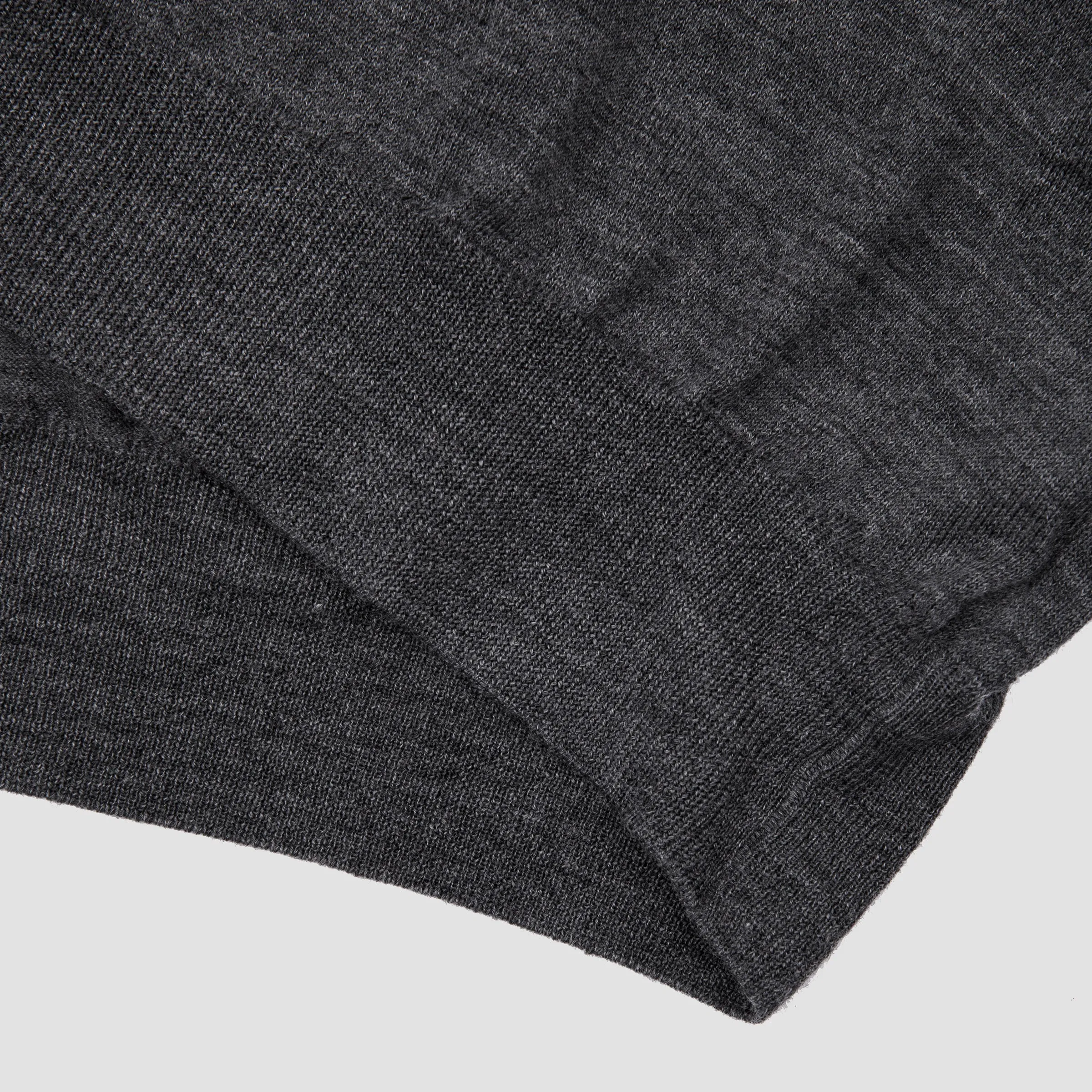 Wool V Neck Sweater Dark Grey