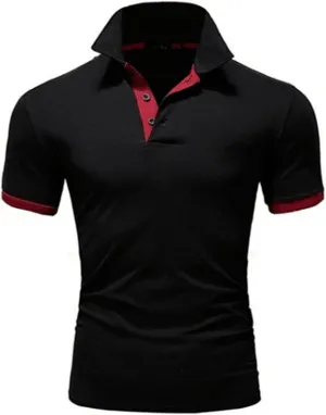 Ymosrh Men's Polo Shirt Slim Fit Shirts Short Sleeve Performance Golf Shirts Casual T Shirt, S-5XL