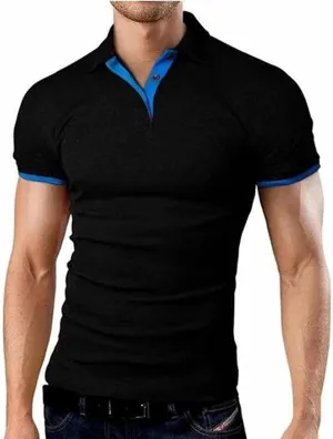 Ymosrh Men's Polo Shirt Slim Fit Shirts Short Sleeve Performance Golf Shirts Casual T Shirt, S-5XL