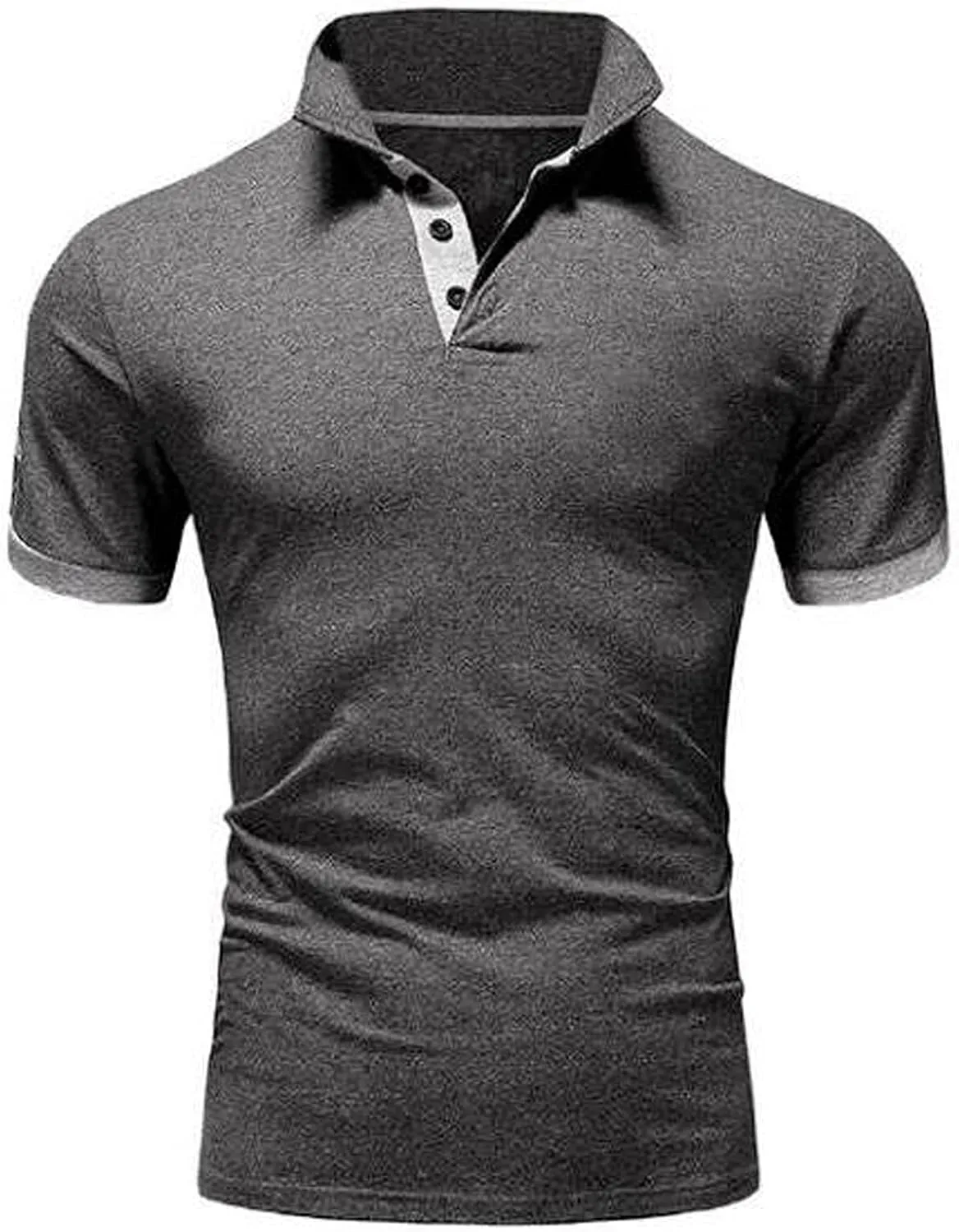 Ymosrh Men's Polo Shirt Slim Fit Shirts Short Sleeve Performance Golf Shirts Casual T Shirt, S-5XL
