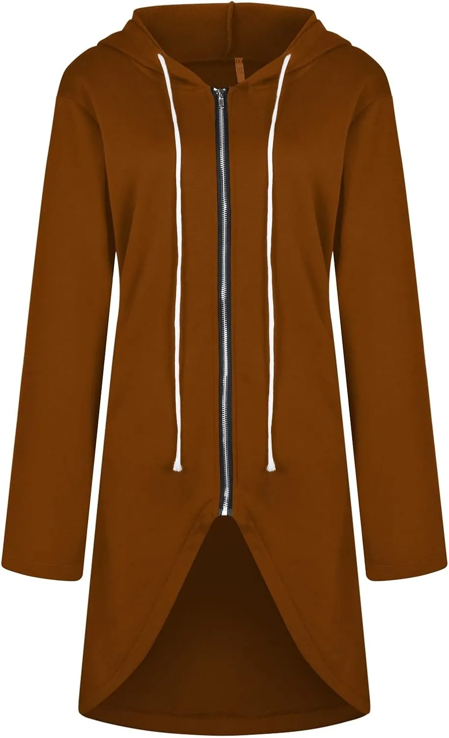 Zip Up Hoodie Women,2024 Trendy Irregular Hem Oversized Hoodies Long Tunic Sweatshirt Open Front Cardigan Jacket